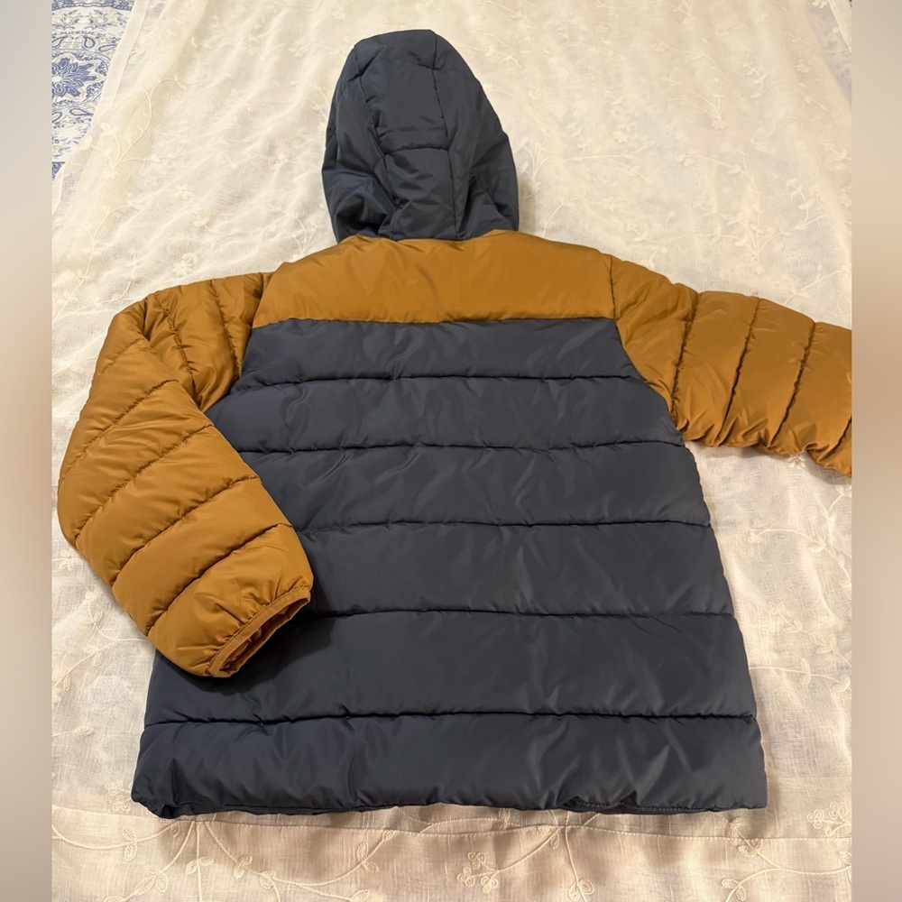 Swiss Tech Youth boy’s Two-Tone Puffer Jacket in Navy & Mustard , Sz 18 , NWT! - Picture 4 of 10